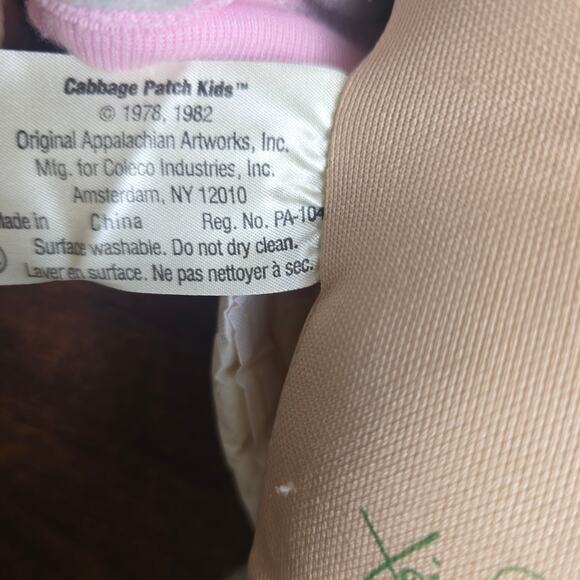 Cabbage Patch Kids 1982 Coleco Yellow Yarn Hair Braids Blue Eyes CPK Outfit - Picture 5 of 11